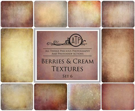 10 Fine Art Textures Berries And Cream Set 6 Atp Textures