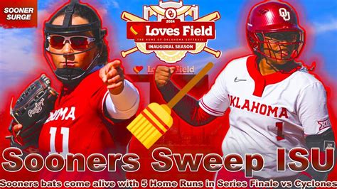 Ou Softball Sooners Complete The Sweep Of Isu Youtube