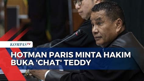 Hotman Paris Debat Jaksa Minta Hakim Tampilkan Chat Teddy Minahasa Di