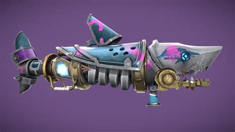 Stl File Jinx Arcane Shark Gun 3d Model Digital File League 46 Off