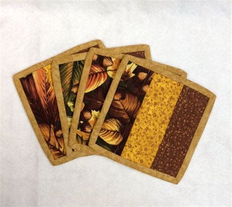 Autum Theme Coasters Thanksgiving Coasters Quiltsy Handmade Etsy