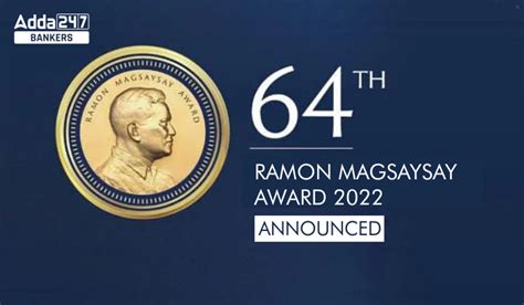 64th Ramon Magsaysay Award 2022 Announced