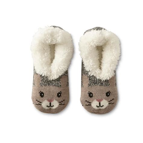 Womens Cozy Slipper Socks Bunny