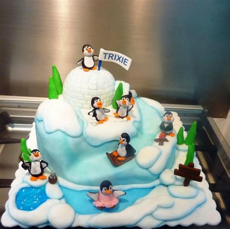 Super Awesome Penguin Cake Winter Torte Winter Cake Penguin