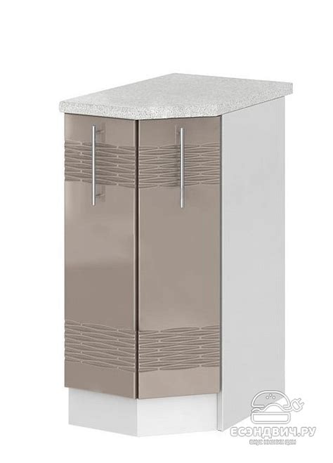Тумба торцевая 360 правая decor "Бруско" (Кофе молоко) /ИЦMkk/ШНТ360R ...