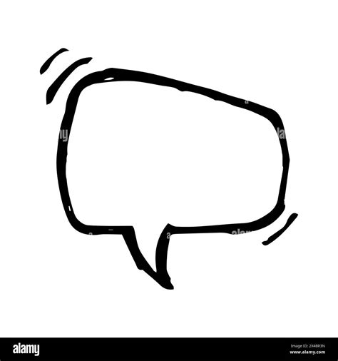 Sketch Speech Bubble Hand Drawn Blank Speech Bubble Dialog Empty