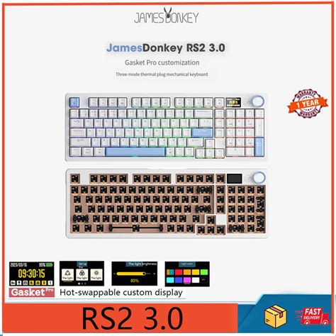 James Donkey RS Three Mode Wireless Mechanical Keyboard Gasket Structure Bluetooth Hot Plug