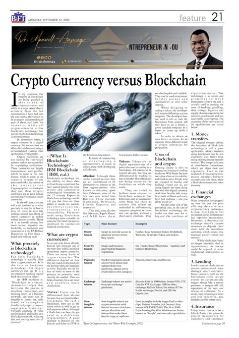 CRYPTO CURRENCY versus BLOCKCHAIN – Maxwell Investments Group