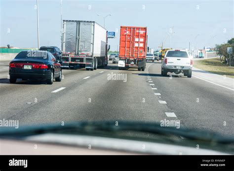 Miami Floridainterstate 95i 95highwayvehicletraffictruckcar Cars