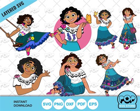 Disney Encanto Mirabel Clipart Set Svg Cut Files For Cricut