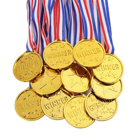 St Ck Kindermedaillen Kunststoff Goldmedaille Mit Halsb Ndern