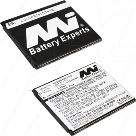 Cpb Eb Lu Bp Mi Battery Experts V Mah Liion Mobile Phone