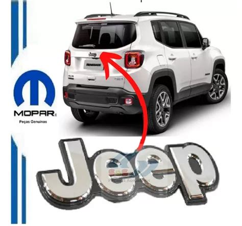 Sigla Emblema Jeep Cromado Traseiro Renegade T270 Original