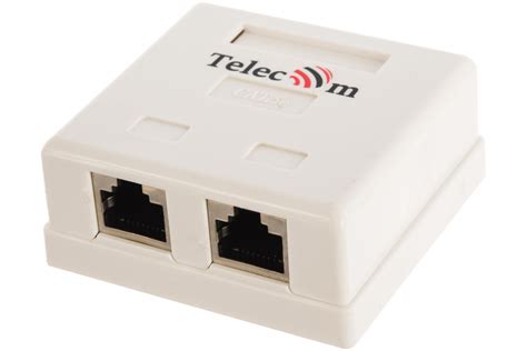 Внешняя двойная розетка Telecom RJ-45 /FTP/ 5E категория ...