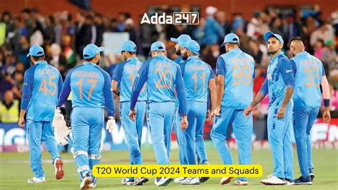 T20 World Cup 2024 Teams And Squads