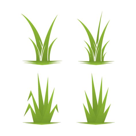 Set Of Grass Icons Grass Vector Design Illustration Grass Simple