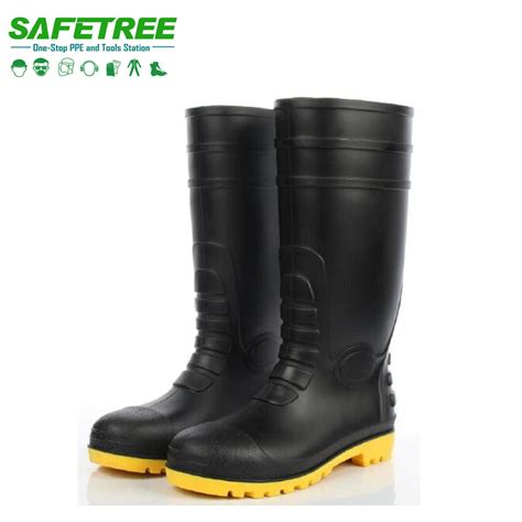 Ce En20345 S5 Src Water Proof Wellington Boots Pvc Safety Gumboots Steel Toe Wellington Rubber