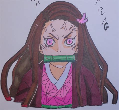 Nezuko Kamado Drawing-Demon Slayer-Kimetsu No Yaiba-Anime-Manga Kamado ...