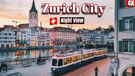 Zurich Switzerland 4k Sunset Drive Driving In Switzerland Zürich City Night View Youtube