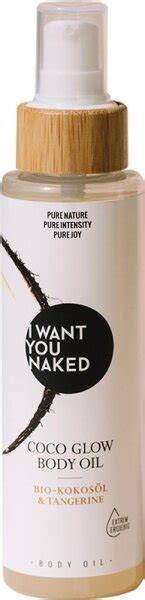 I Want You Naked Coco Glow Body Oil Bio Kokos L Tangerine Ml