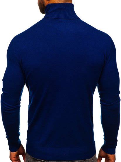 Jersey De Cuello Alto Sin Estampado Para Hombre Azul Bolf Yy Azul