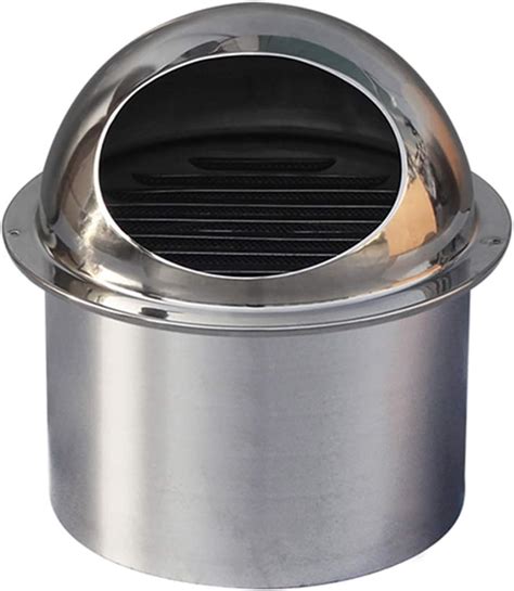 Wall Mountable Metal Round Bull Nose Vent With Louvres Built In Fly