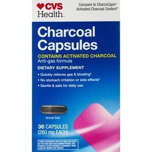 CVS Health Activated Charcoal Capsules, 36 CT