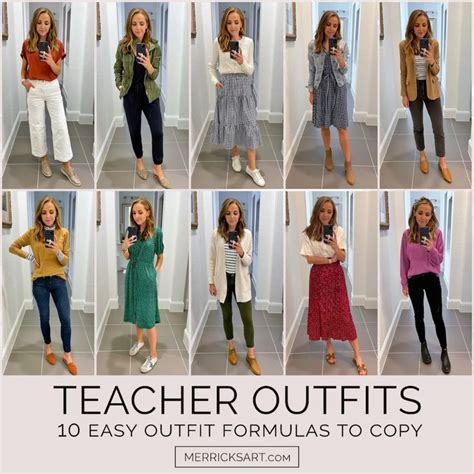 10 Fantastic Teacher Outfit Formulas Merrick S Art Teacher Outfit Professional Teacher