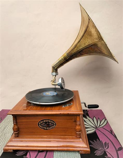 Hmv Gramophone Antique Fully Functional Working Phonograph Wind Up