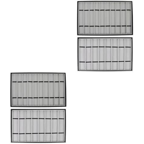 4 PCS PLATEAU De Rangement Pour Montres Présentoir Présentoirs EUR 64