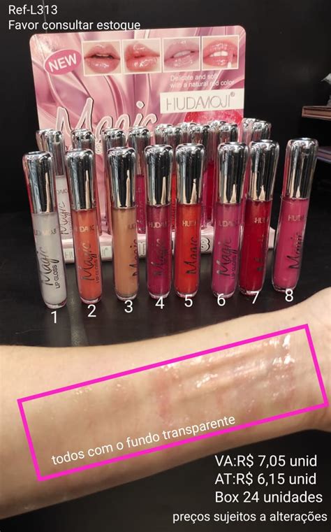 Hudamoji Lip Gloss Magic Ref L Unidade Box Vem Use Makeup