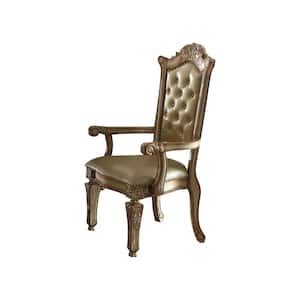 Acme Furniture Dresden Bone Pu And Gold Patina Leather Nailhead Trim