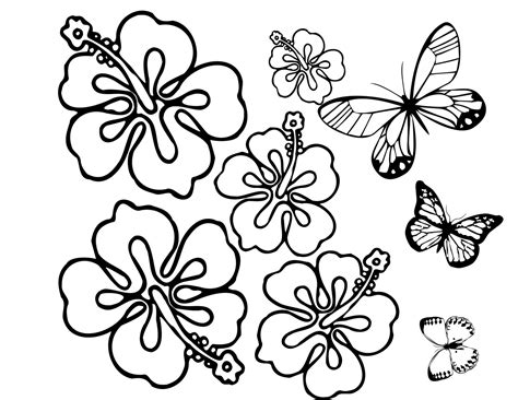 Dibujos De Mariposas Y Flores Para Colorear Imagui