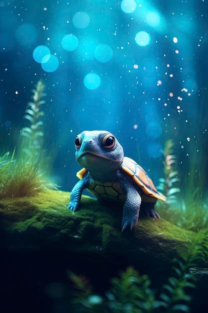 Linda Tortuga Beb Estilo Cinematogr Fico Disney Foto Premium