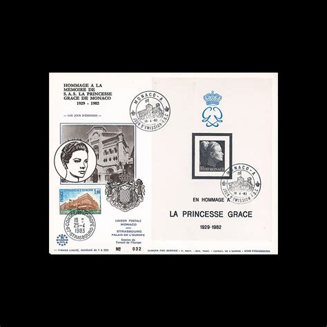 Mc Gra Monaco Maxi Fdc Hommage La Princesse Grace De Monaco