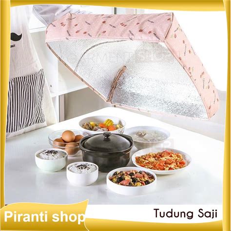 Jual Tudung Saji Kotak Lipat Penutup Makanan Sayur Aluminium Foil Tahan