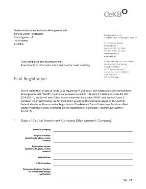 Fillable Online Oekb To The Registration Form For Fund Data Oekb