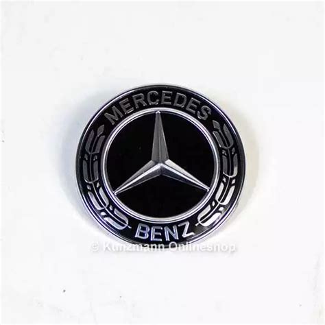 ORIGINAL MERCEDES BENZ STERN Emblem Logo Zeichen Stoßstange schwarz