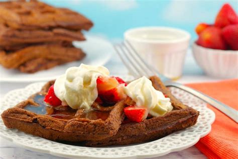 Belgian Chocolate Waffles (WW friendly) - Food Meanderings