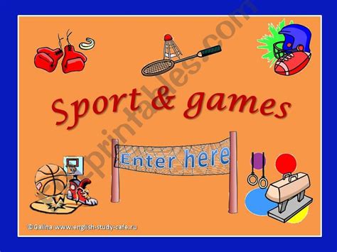 Esl English Powerpoints Sports