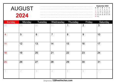 Calendar August 2024 Printable Bessy Charita