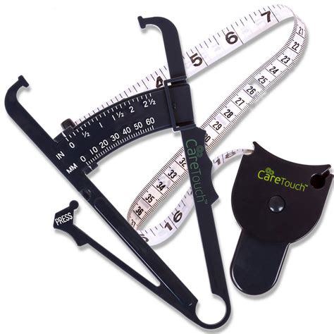 Care Touch Skinfold Body Fat Caliper Set Measure Tape Included Buy