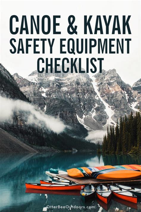 Canoe Kayak Safety Equipment Checklist Artofit