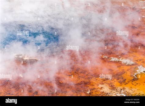 Cistern Spring Norris Back Basin Hot Spring With Colorful Mineral