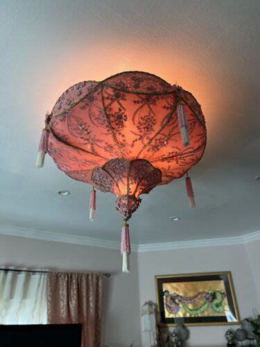 Horchow Silk Fortuny Style Chandelier By Designer Charles Marder Ebay