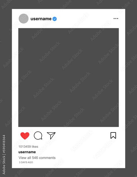 Popular Social Media Instagram Post Frame Illustration Png Vector On