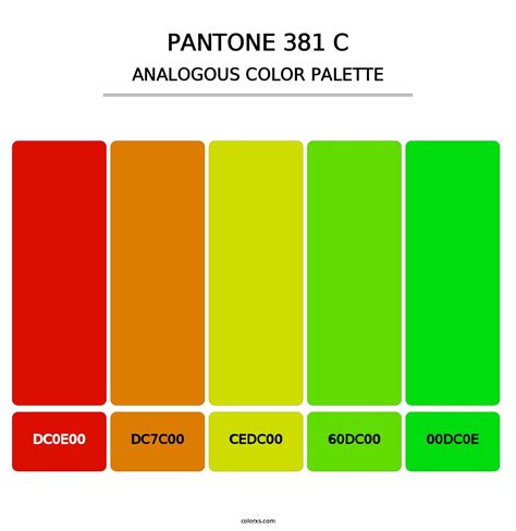 Pantone 381 C Color Palettes