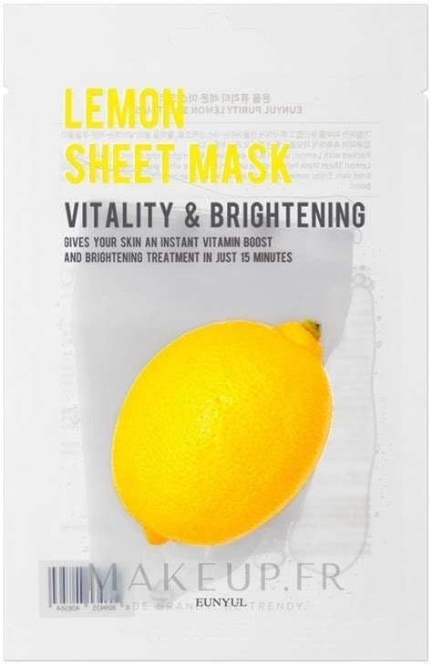 Masque tissu à l extrait de citron pour visage Eunyul Purity Lemon