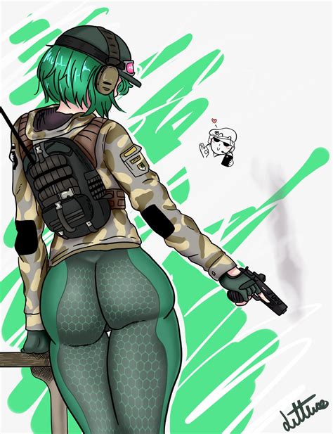 Rule 34 1girls Ass Ass Focus Ela Rainbow Six Female Green Hair Rainbow Six Rainbow Six Siege