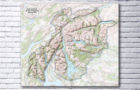 Loch Lomond & The Trossachs National Park - Map Poster from Love Maps On...